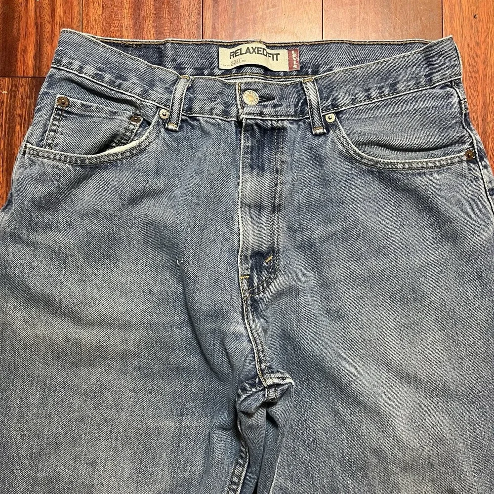 Vintage Levis 550 Jeans Mens 34x32 Blue Relaxed Fit Denim Light Wash Y2K READ *